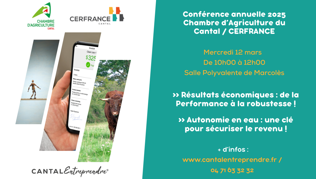 Conférence annuelle 2025 Chambre d’Agriculture du Cantal CERFRANCE